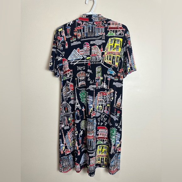 Joseph Ribkoff Size 12 Multicolor Cityscape Dress - Picture 5 of 5